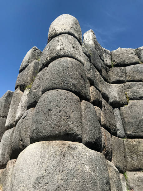 Close Up Of Inca Stonework At Sacsayhuaman Near Cusco In Peru.