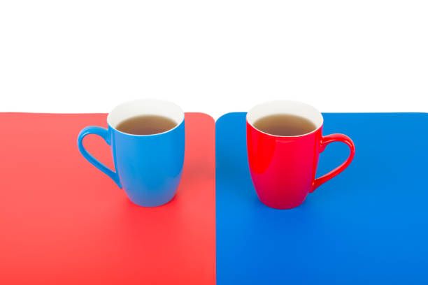 Two cups of healthy herbal tea