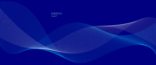 Blue Dots Array Blue Dots In Motion Dark Vector Abstract Background Particles Array ...