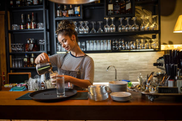 istock Barista making coffee cocktail in a bar 1409317214
