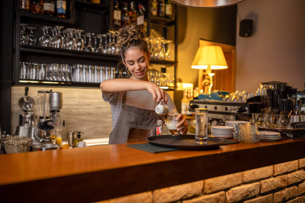 istock Barista making coffee cocktail in a bar 1409318819