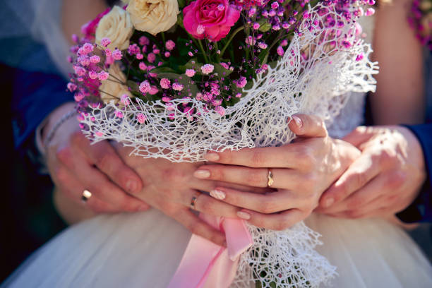 istock the bride holds a wedding bouquet 1409319002