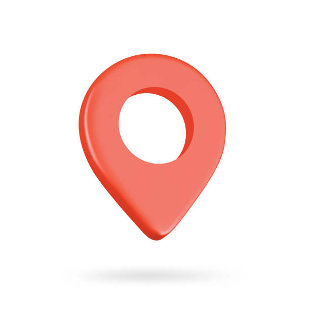 stockillustraties, clipart, cartoons en iconen met red mapped pin pointer 3d icon, vector illustration. isolated object on a transparent background - kaartspeldpictogram