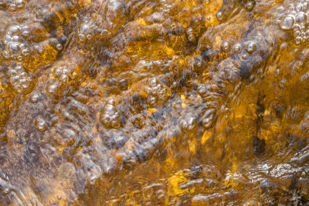 Flowing water surface in closeup