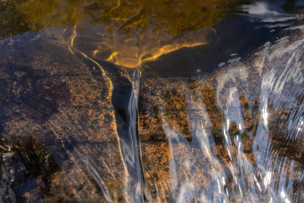 Flowing water surface in closeup