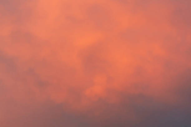 beautiful sky with pink yellow orange clouds sunset cloudscape abstract background copy space defocused