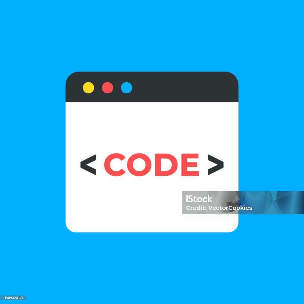 Icone Code Informatique Icône De Code Icône Vectorielle Programmation Éditeur De Code ...