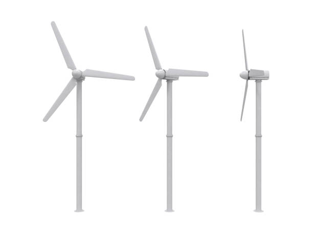 istock wind turbine isolated on white backgroung, 3d rendering 1409325559