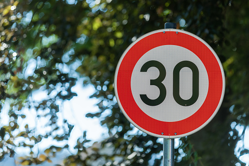 German traffic sings- speed limit 30