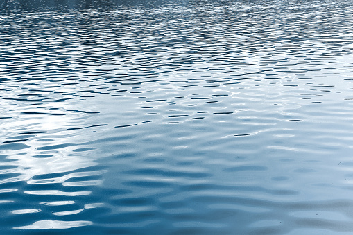 Texture of blue sea water