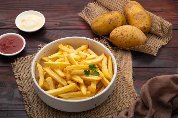 istock Air Fryer Roast Potatoes on white plate 1409331288