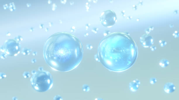 istock Background made of abstract science with water bubbles 1409335226