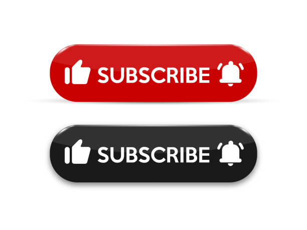 istock Subscribe, call bell button and thumbs up. Channel subscription button, blog. Social media button. Marketing. 1409336074