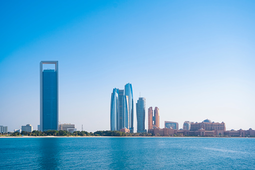 Abu Dhabi skyline waterfront
