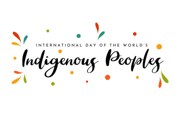 International Day of the World's Indigenous Peoples background. Vector International Day of the World's Indigenous Peoples background. Vector illustration. EPS10 american tribal culture stock illustrations