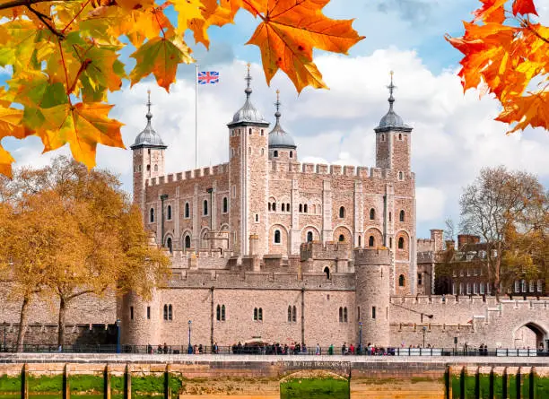 Photo of Tower of London in autumn, UK