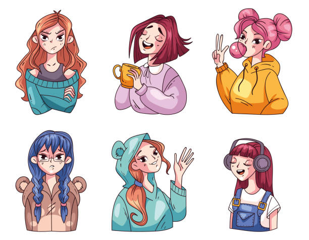 Chica Anime Kawaii - Banco de fotos e imágenes de stock - iStock Chica Anime Kawaii - Banco de fotos e imágenes de stock - iStock