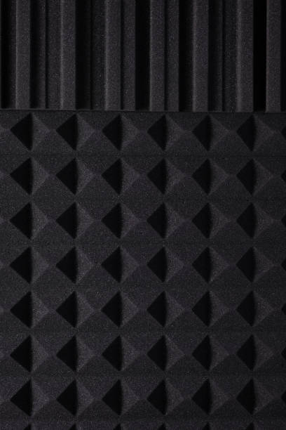 Acoustic foam wall background texture. Sound isolation material for soundproof in studio Acoustic foam wall background texture. Sound isolation material for soundproof in studio or house renovation acoustic music photos stock pictures, royalty-free photos & images