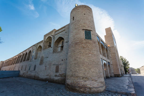 Exterior of an old madrasah in the historic center of Bukhara, Uzbekistan, Central Asia Exterior of an old madrasah in the historic center of Bukhara, Uzbekistan, Central Asia bukhara stock pictures, royalty-free photos & images