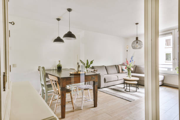 istock Dining area in comfortable living room 1409362207