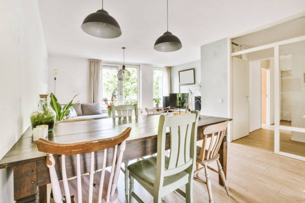 istock Dining area in comfortable living room 1409362211