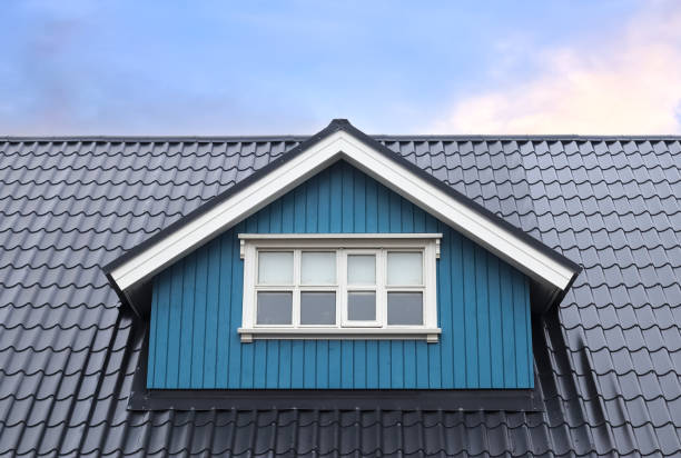 屋根瓦とベラックススタイルの屋根の窓 - アイスランド建築。 - iceland image horizontal color image ストックフォトと画像
