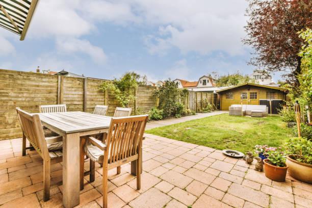 istock Neat patio with sitting area 1409364052
