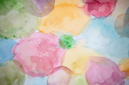 colorful watercolor bubbles backgrounds. My own work.
