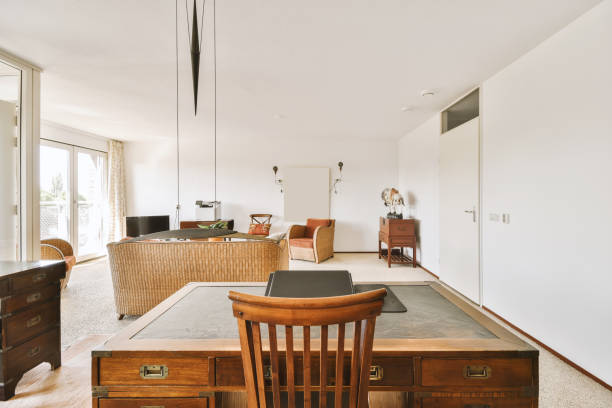 istock Interior of modern workplace at home 1409371980