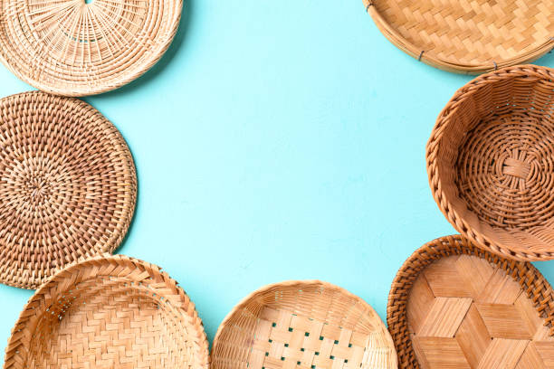 istock Handicraft packaging from natural material, Biodegradable utensil 1409372845