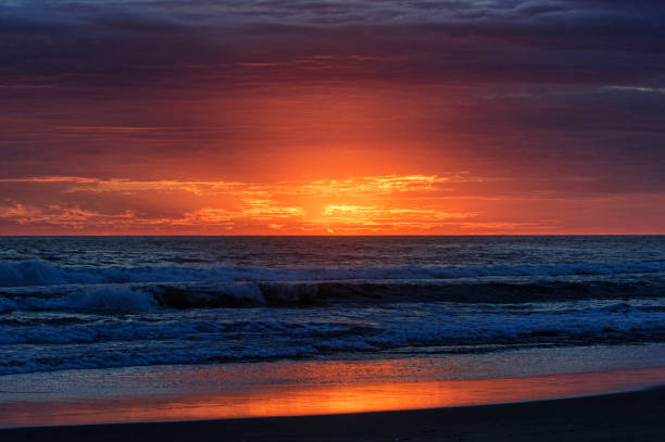 Central American sunset Over Pacific Ocean.\n\nTaken in El Salvador, Central America