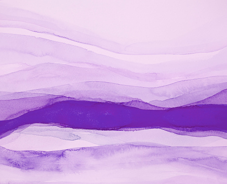 Watercolor brush background in purple color