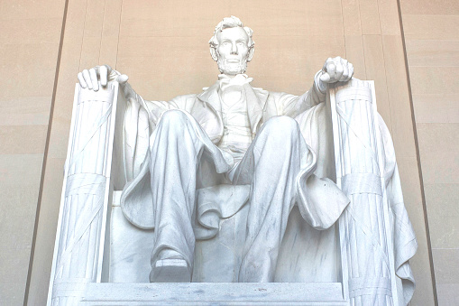 The Abraham Lincoln Memorial Statue in Washington DC