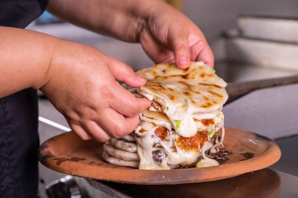 istock Salvadorian pupusas (pupusa from El Salvador) 1409388531