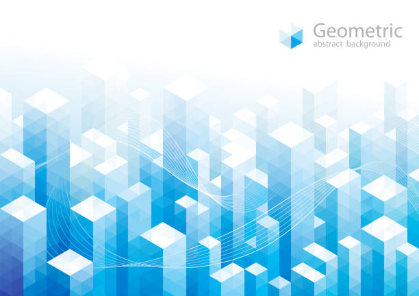 ilustraciones, imágenes clip art, dibujos animados e iconos de stock de rascacielos arquitectura moderna edificios urbanos fondo abstracto azul. - villa estructura de edificio