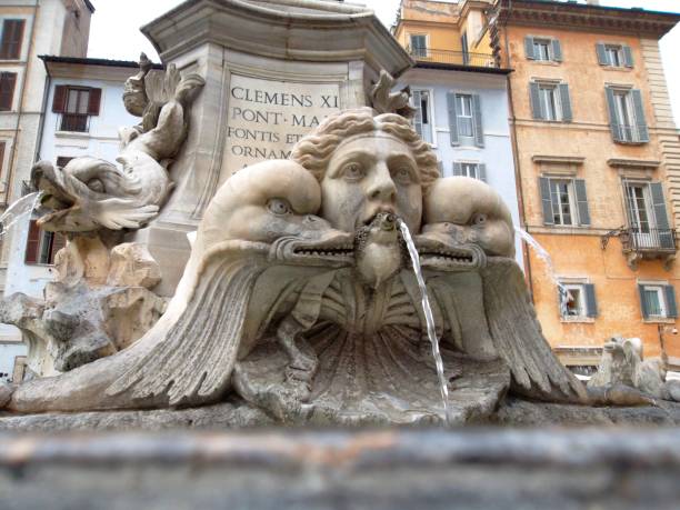 fontana del panteon - ancient rome rome fountain pantheon rome zdjęcia i obrazy z banku zdjęć