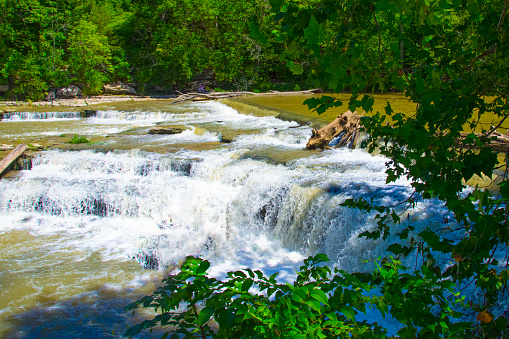 Waterfall-Rapids above Cataract Falls-Mill Creek -Owen County Indiana