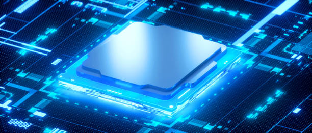 istock 3D rendering of cyberpunk AI. Circuit board. Technology background. Central Computer Processors CPU and GPU concept. Motherboard digital chip. Tech science background. 1409394537