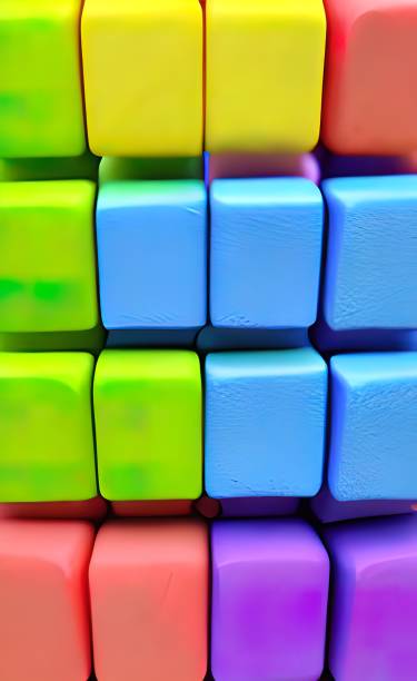 istock Close-up of colored cubes on background 1409404846