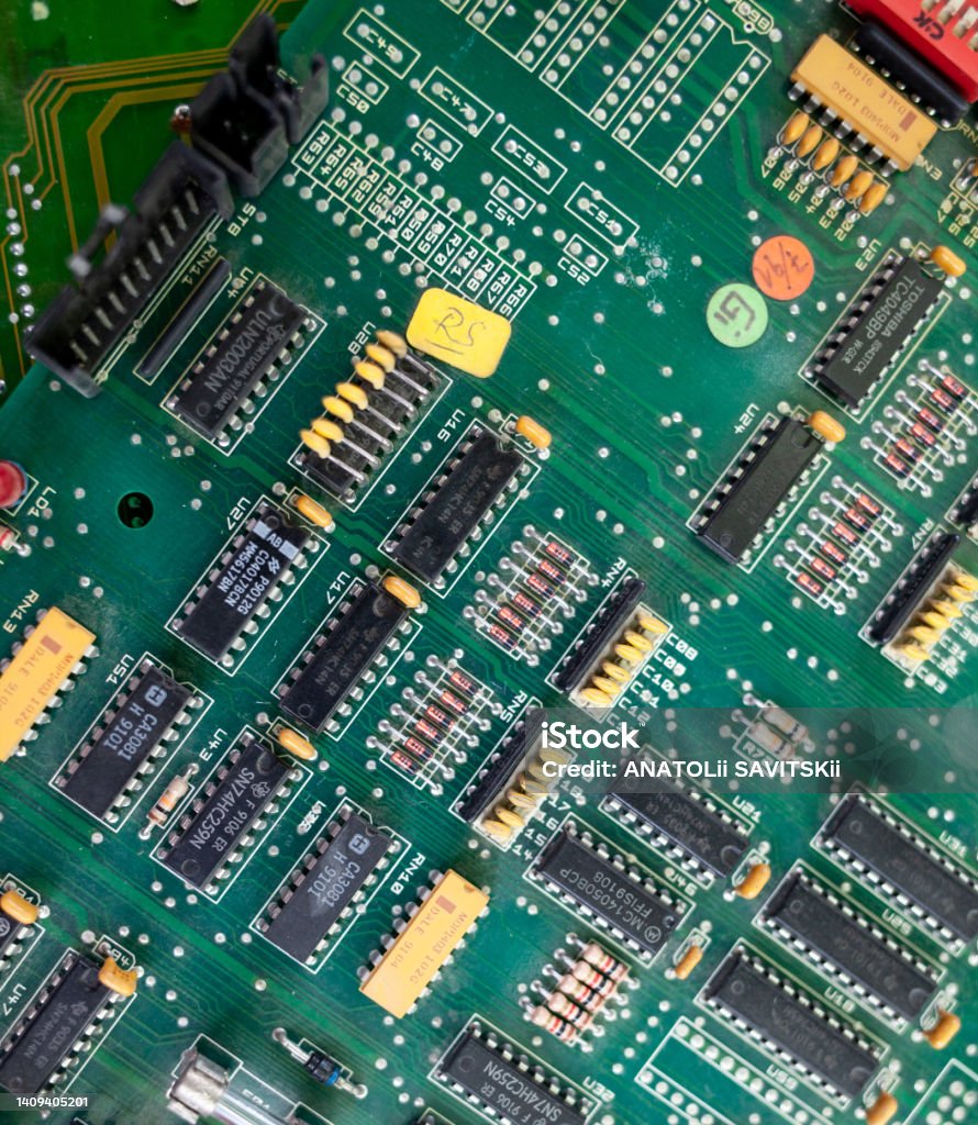 Old Computer Microchip Old Computer Chips That Are Out Of Order Not Working Microshops Stock ...