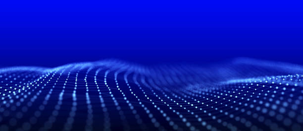 istock Abstract digital background made of dots and lines. Big data. 3D rendering. 1409408137