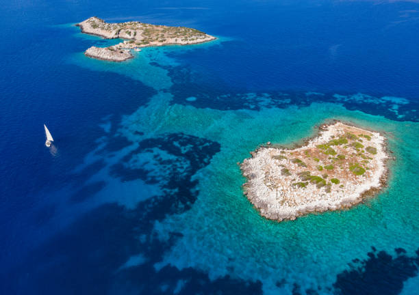 Değirmen island and Suluca island, Söğüt, Marmaris, Muğla, Turkey