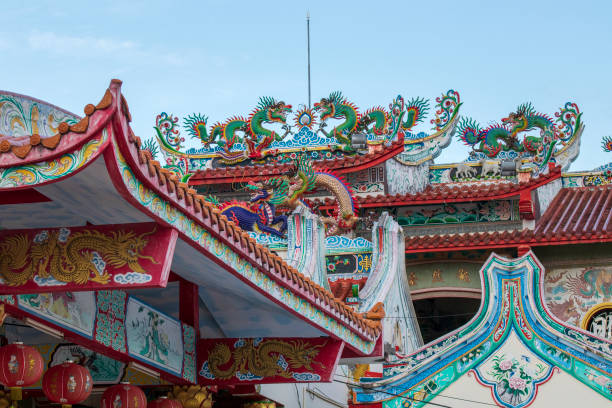 istock Chinese style shrine with beautiful and unique architecture in Thailand 1409418559