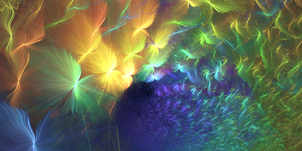 Colorful abstract fractal illustration for creative design