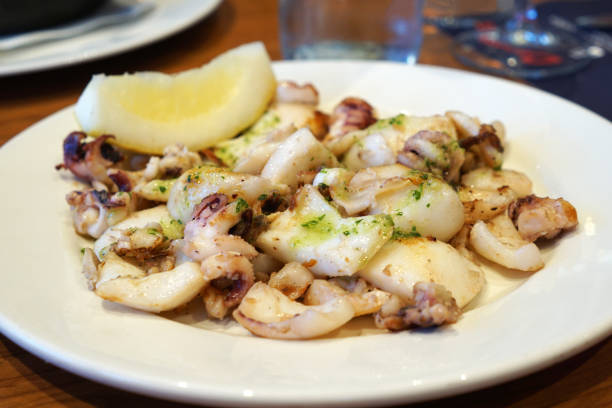 istock Close up baby cuttlefish squids in Andaluz style 1409420494