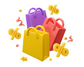 istock 3d shopping bag icon 1409421337