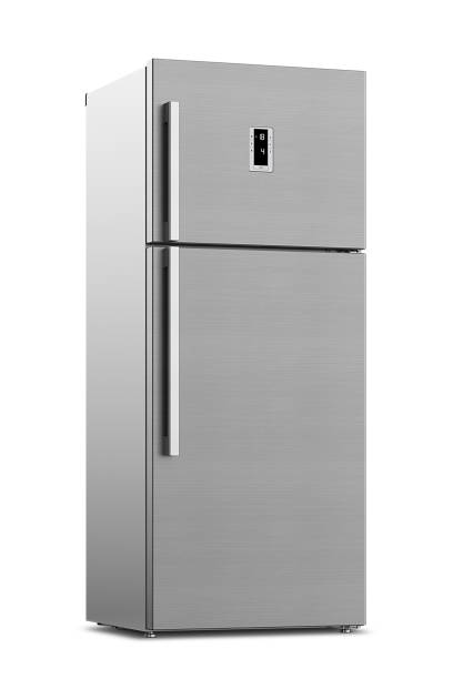 istock Refrigerator on white background. Home freezer for household. 1409421365