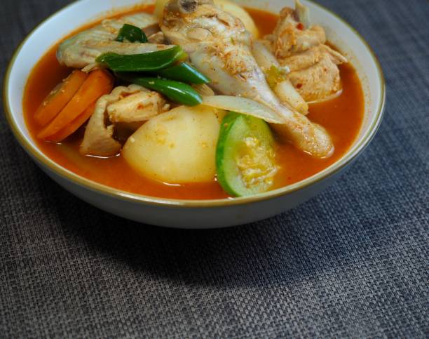 istock Korean food spicy chicken and vegetable stew 1409423740