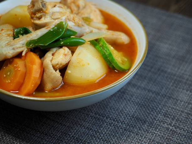 istock Korean food spicy chicken and vegetable stew 1409423751