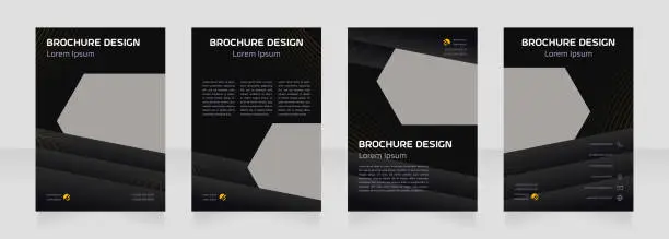 Vector illustration of Mining technology blank brochure design